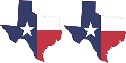 Налепница Умре Намали Тексас Знаме Винил Налепница, 1 Лист од 2 Налепници, 3 инчи од 3 инчи Секоја