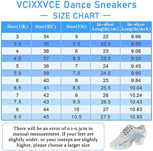 VCIXXVCE женски латински танцувачки чевли чевли затворени пети во сала за танцување чевли за дишење модерни чевли за перформанси во танцување салса, модел 709
