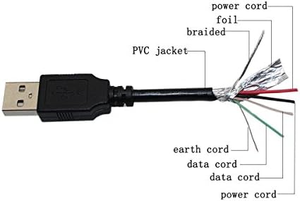 AFKT USB компјутер за полнење кабел за компјутерски полнач за полнач за полнач за напојување за ELMO MX-1 ELM0 MX1 визуелен презентер
