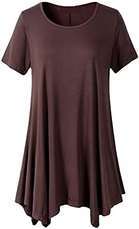 Девојки блуза есен лето кратко ракав 2023 облека модна памучна екипа салон за блузи маица за жени пу Пу