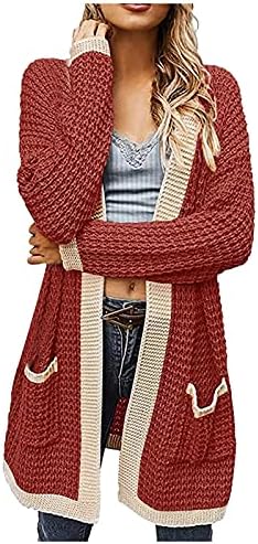Плус големина женски зимски палта, женски џемпер на плажа, женски Божиќ, плус големина едноставен долг ракав цврст џемпер