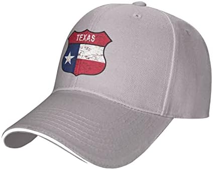 Тексас знаме штит бејзбол капа манс тексас капа што може да се мие прилагодлива жена тато капа