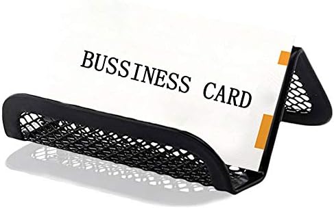 4 Парчиња Метал Бизнис Картичка Носителот Црна Мрежа Име Картичка Дисплеј Штанд Организатор За Биро Канцелариски Материјали