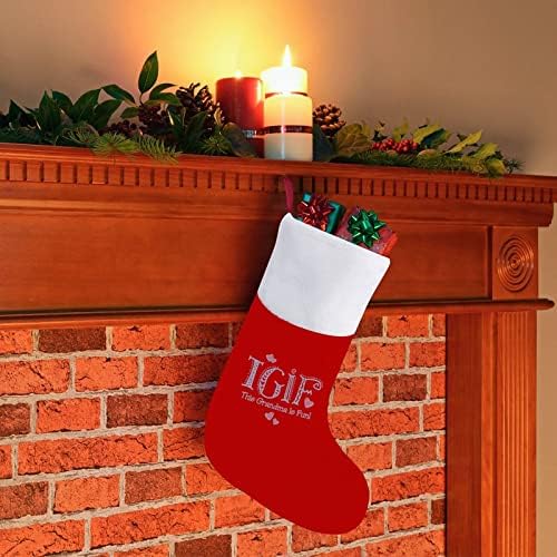 Tgif баба со Божиќни чорапи црвен кадифе со бела торба за бонбони Божиќни украси и додаток на семејна забава