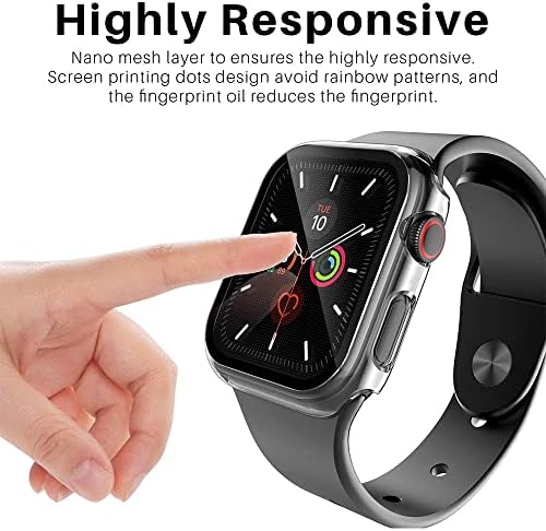 Hankn 2 пакет 38мм јасен случај компатибилен со Apple Watch Series 3 2 1 38mm Temented Glass Screen Case Case, целосна покриеност