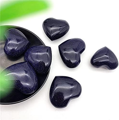 Laaalid xn216 1 парче природно сино песочник форма на срцето чакра камења врежани реики лековити декорации природни камења и минерали