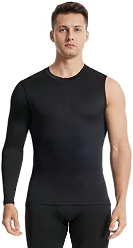 Нови кошули за компресија за мажи 1/2 единечна рака со долг ракав атлетски базен слој под маичка маица за кошарка за тренингот