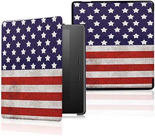 YYS Kindle Оаза Насликани Кожа Покритие Случај, Само Одговара На Сите Нови 7 Инчи Поттикне Оаза, Американско Знаме