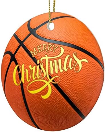 3 инчи Среќен Божиќен кошаркар Цитат украси околу Божиќните украси за деца момчиња девојчиња кои висат украси за украсување на новогодишни