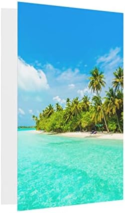 Островот MQGMZ со песочна плажа и палма за печатење на сите прилики за честитка, разновидна картичка за празна белешка, 4 x 6