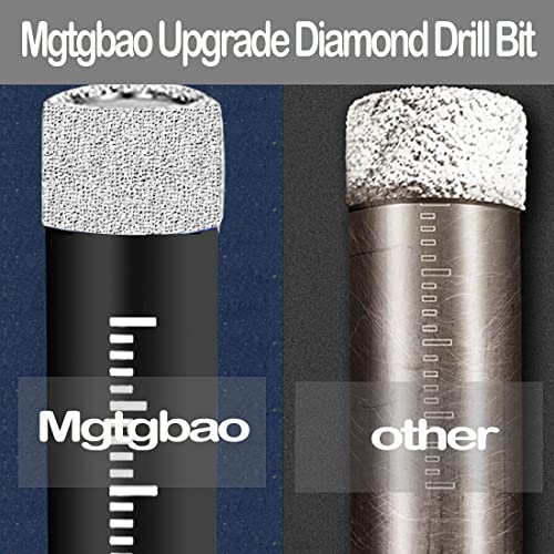 Mgtgbao 7pcs црни суви дијаманти за вежбање, сет, керамички плочки јадро на вежба за многу тврди материјали Гранит мермер плочки керамички камен