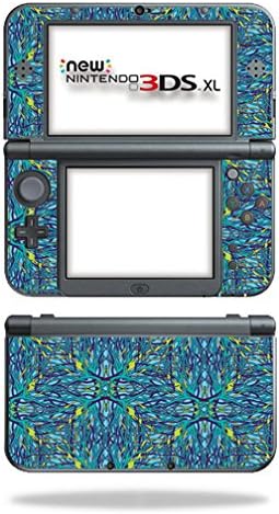 MOINYSKINS кожата компатибилна со новите Nintendo 3DS XL кутија за обвивка на налепници на налепници сини вени