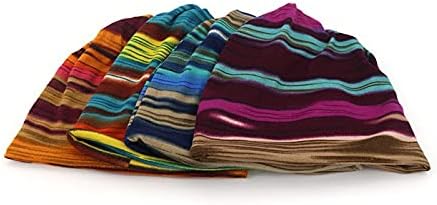 Лента за печатење слабо -шамија јака меки жени и мажи капаче турбан глава за обвивка за унисекс карцином хемо -капа шарена плетена