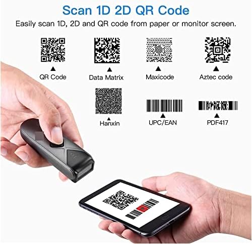 ZCX мини баркод скенер USB жичен/ Bluetooth/ 2.4g безжичен 1D 2D скенер за скенер за баркод Bluetooth Bluetooth