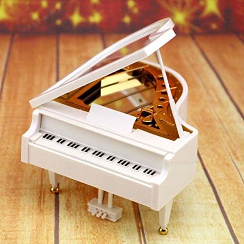 XJJZS Музичка кутија ротирачка танцување девојка пијано музичка кутија музичка кутија декоративна декорација за да и ’даде на девојката креативен