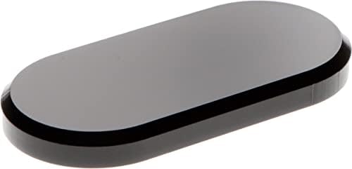 Плимор црна акрилна овална заоблена основа за приказ, 7 W x 4 d x 0,5 ч