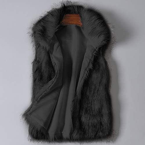 Listha vest јакна женска волна елек faux крзно елек штанд јака faux крзнено палто - елек јакна