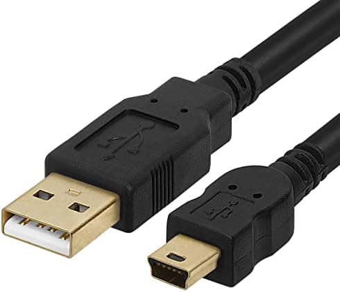 CMPLE-USB 2.0 Кабел а До Мини Б 5 Пински Машки СО Голема Брзина USB Полнач Податоци Кабел Позлатени-1.5 Стапки Црна, Лаптоп