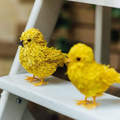 Toyvian плишани пилиња играчки 200 парчиња пластични лажни пилиња устата птица клун комплет DIY Велигденски пилешки птици кои прават додатоци играчки