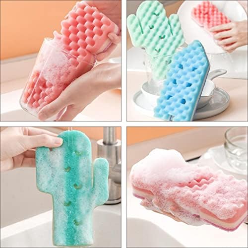 Bestonzon Microfiber чистење крпа за крпа за садови 6 парчиња кујна чистење садови за миење садови сунѓер бања сунѓер сунѓери миење