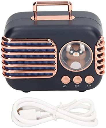 Yyqtgg Ретро Bluetooth звучник, безжична врска симпатична чиста звучна трансмисија мини куфер стерео со USB кабел за музика