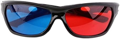 3д Класичен Пластични Очила Во Авијациски Стил Анаглифски Црвен Цијан