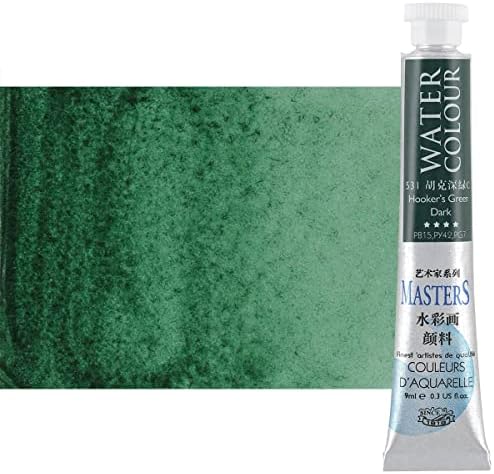 Акварелна боја на Мари - Концентрирана боја, чисти пигменти, висока оценка за слабост занаетчиска боја за уметници - Зелени бои сет