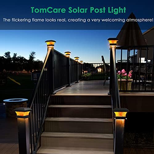 TomCare соларни светла на отворено треперење на пламен соларни факели светла на отворено осветлување за градина двор
