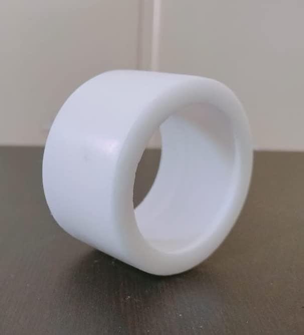 ОМЦ рачно изработени мермерни салфери прстени сет од 6 рачни врежани бели мермерни салфери прстени со тркалезна форма дизајн елегантен декор