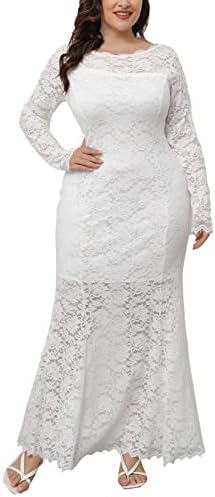 Miashui плус големина 3x макси фустан женски o вратот цветна чипка плус големина долг фустан лажичен коктел мал фустан за жени