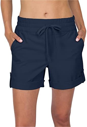 Три шеесет и шест женски шорцеви за голф - 5 ”inseam, брзи суви активни шорцеви w/џебови, прилагодливо влечење и истегнување на