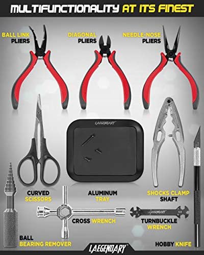 Комплет за алатки за автомобили RC - сет на шрафцигер, клешти, клуч, ремимер за тело, штанд, алатки за поправка за авион на хеликоптер