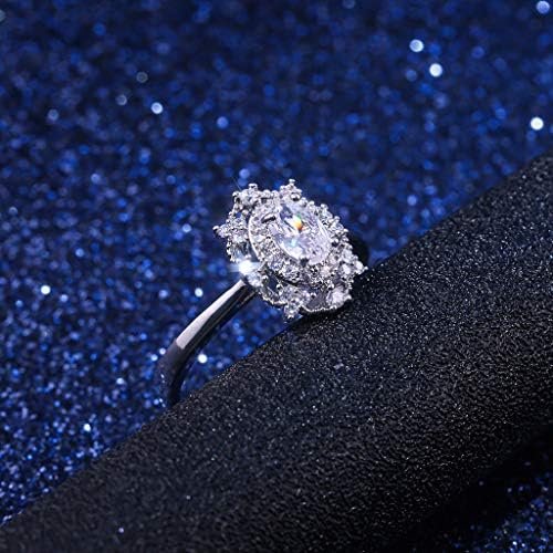 2023 година Нов персонализиран метал целосен дијамант микроинлајд циркон женски ринг накит Подарок за забавни прстени за жени шарени