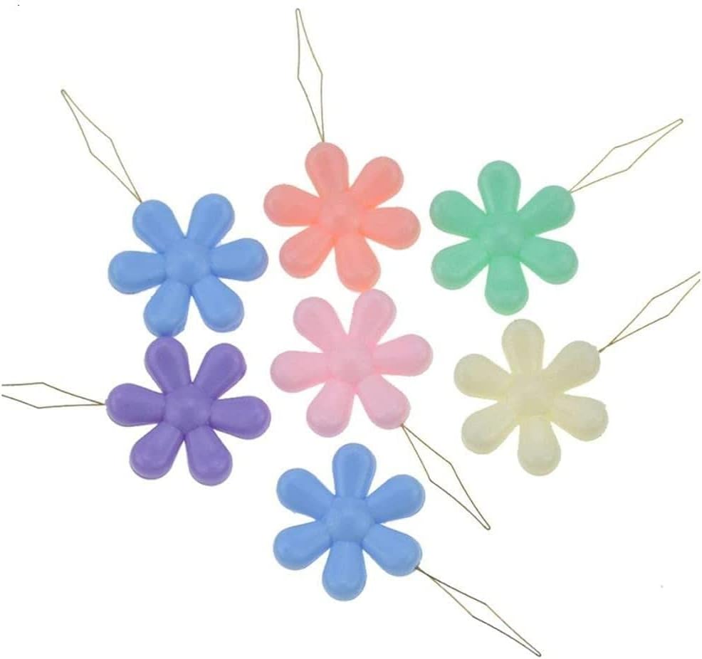 10 парчиња игла иглави, пластична цветна глава жица јамка игла за игла за стари лица за шиење на рачни средства за шиење атрактивна