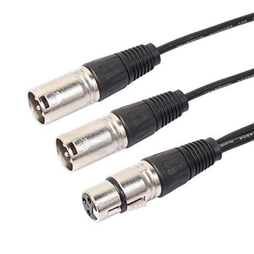 Mowers 4x 3 пински XLR женски до двојно XLR машки лепенка y кабел за микрофон кабел за сплитер/1705
