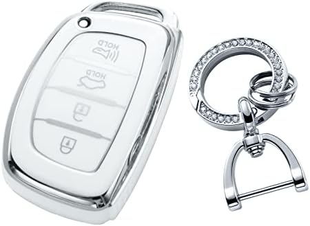 Yo & Yoye за Hyundai Key Fob Cover, Soft TPU клуч за заштита на случајот за заштита на Lantra Ioniq Sonata Tucson Elantra GT