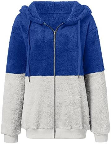 Зимски зимски палта патенти џебови памучни палто за излез од куќиште со долги ракави со реверзибилна руно јакна палта