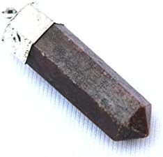 Jet Energized Garnet Point FaceTated Pendant Free Crystal Therapy Brighter Blibers Blessions Cleants чест на елоквентното совршенство
