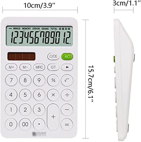 Калкулатор за калкулатори на HXR 12 цифрен приказ Калкулатор на маса Големи копчиња Батерија и соларна двојна калкулатор за напојување Студентски