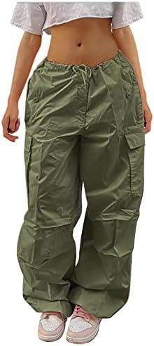 Keusn omeенски буги карго панталони обични баги падобран панталони за жени лабави џогер карго панталони улична облека улична облека