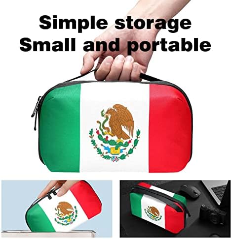 Знаме На Мексико Организатор На Електроника, Водоотпорна Торба За Складирање Кабел За Домашно Патување, Футрола За Електронски Додатоци