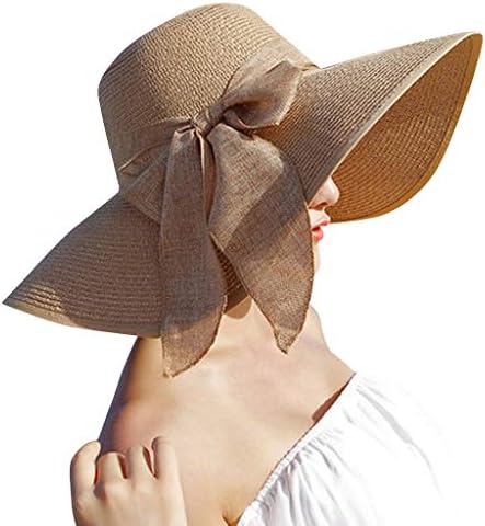 Слама капи за жени лето сонце капачиња од слама плажа, преклопување широко, сонцето капаче, жени, лак, флопи бејзбол капачиња