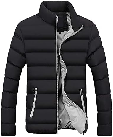 Менс палта и јакни плус големина Зимски патент загреано јакна за пакувања со светло палто спортски јакни за мажи