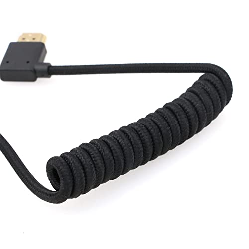 ZBLZGP 8K HDMI кабел плетенка на одморен десен лев агол тип A HDMI 2.1 за Sony Canon R5 Nikon Blackmagic џебни кино камери