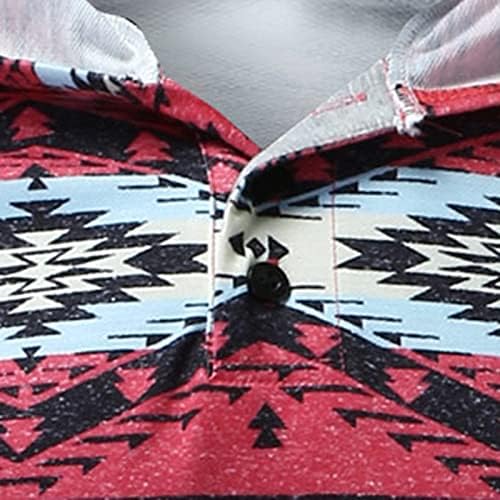 Xiaxogool Aztec Hoodies for Men Western Plus Size Mase Mase Long Relly Hoodie Ethinic Prinver Sweatshirts