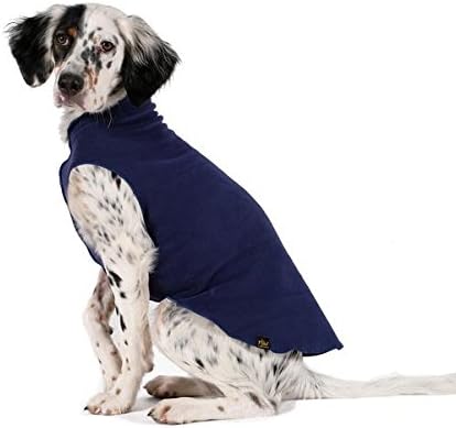 Палто за кучиња од руно од златна шепа - морнарица сина големина 8