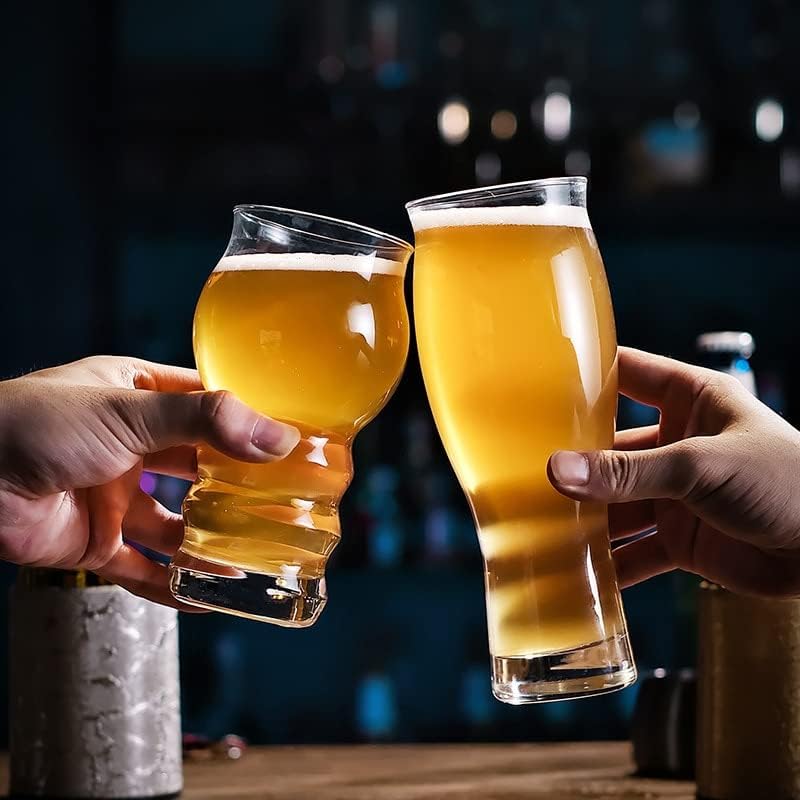 Леламп пиво стакло креативно пиво чаши со голем капацитет занаетчиска пиво кригла личност бар пиво ладење вино чаши за забави и подароци пиво
