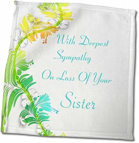 3drose слика на длабока симпатија кон сестра со сино зелено цветање - крпи