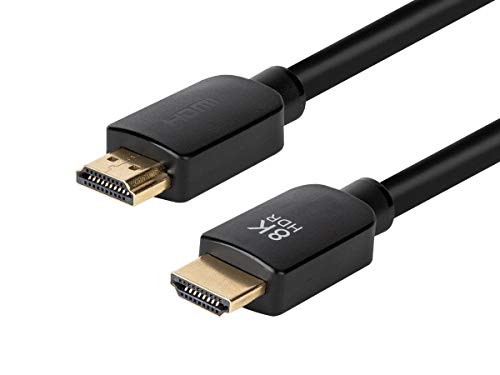 Моноприс Ултра 8К HDMI Кабел - 10 Стапки-Црно Без Лого, Голема Брзина, 8K@60hz, 48Gbps, Динамичен HDR, eARC, Компатибилен СО PS5