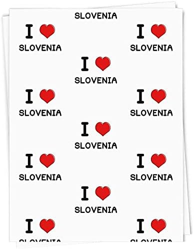 5 х А1 Ја Сакам Словенија Подарок Завиткајте/Завиткајте Хартиени Листови